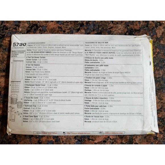 2002 Simplicity 5750 PATTERN Sewing for Dummies - Picture 2 of 2